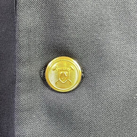 Lauren Ralph Lauren Jacket Men’s 46L Navy Blue Lined Wool Gold Tone Buttons - Picture 4 of 15